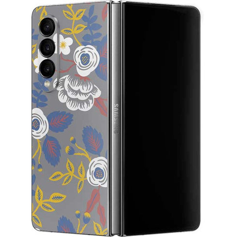 Autumn Grey Floral Galaxy Z Fold4 5G Skin